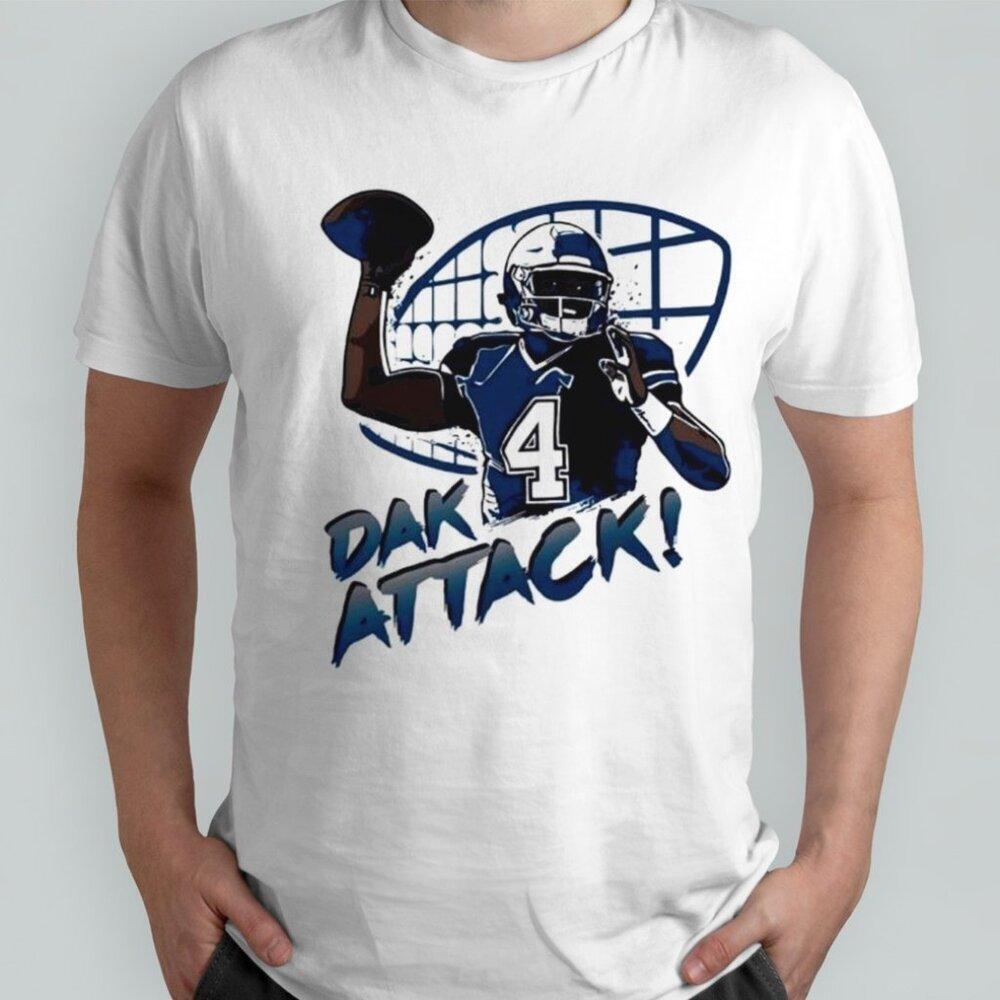 Dak Attack Football Player Dallas Cowboys Graphic T-Shirt  Fan Sports Tee